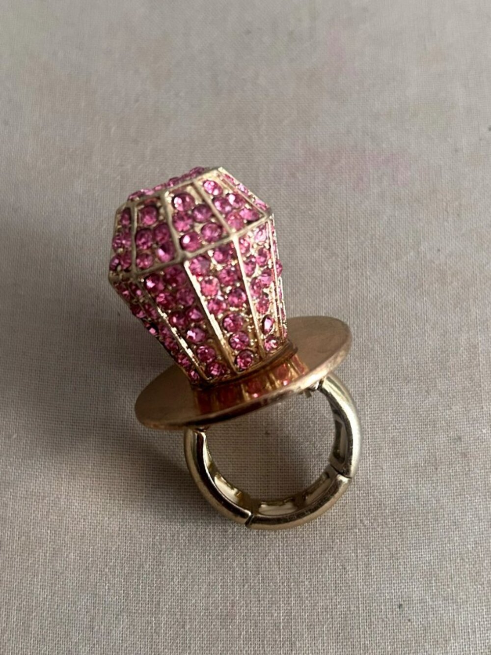 Ring Pop Rhinestone Gold Ring
